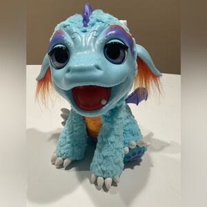 🪴🪴FurRealFriends Blue Dragon Interactive Hard Plastic/ Plush Toy, 14”x12”